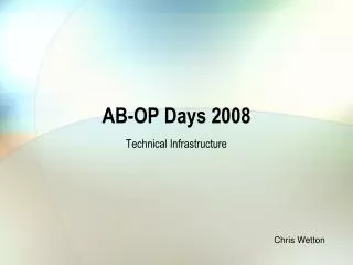 ab op days 2008