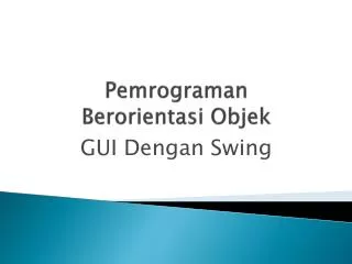 pemrograman berorientasi objek