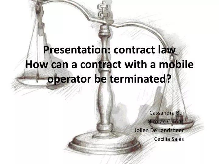 presentation contract law how can a contract with a mobile operator be terminated