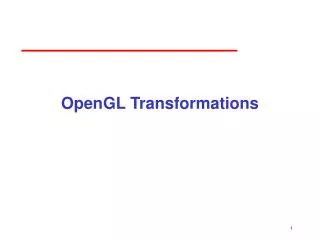 OpenGL Transformations