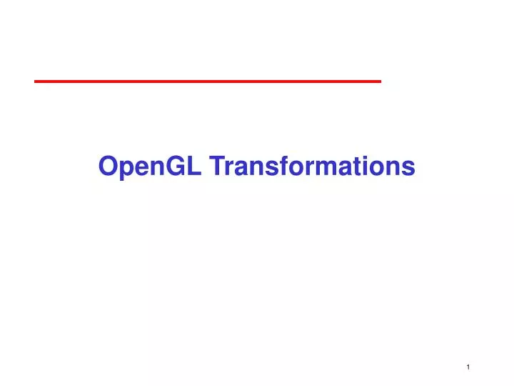 opengl transformations