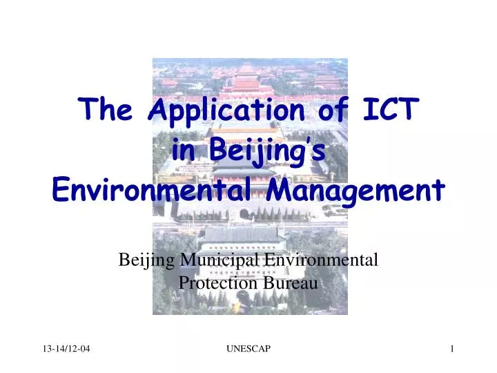 the application of ict in beijing s environmental management