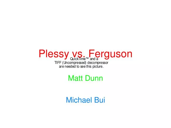 plessy vs ferguson