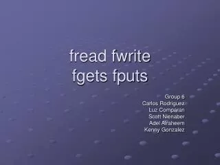 fread fwrite fgets fputs