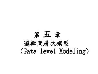 ? ? ? ??????? (Gata-level Modeling)