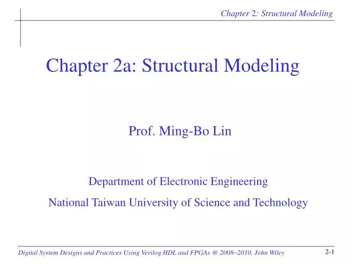 chapter 2a structural modeling