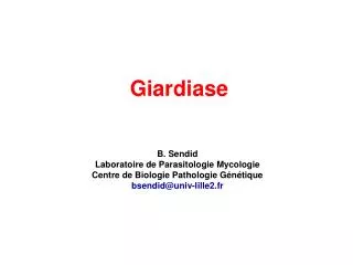 giardiase