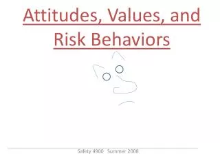 Attitudes, Values, and Risk Behaviors