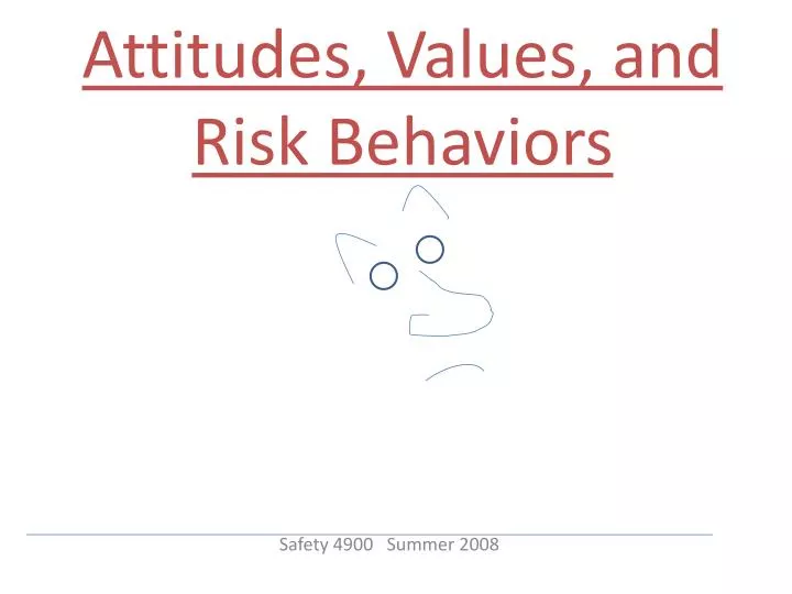 attitudes values and risk behaviors