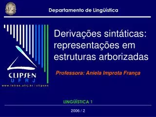 deriva es sint ticas representa es em estruturas arborizadas