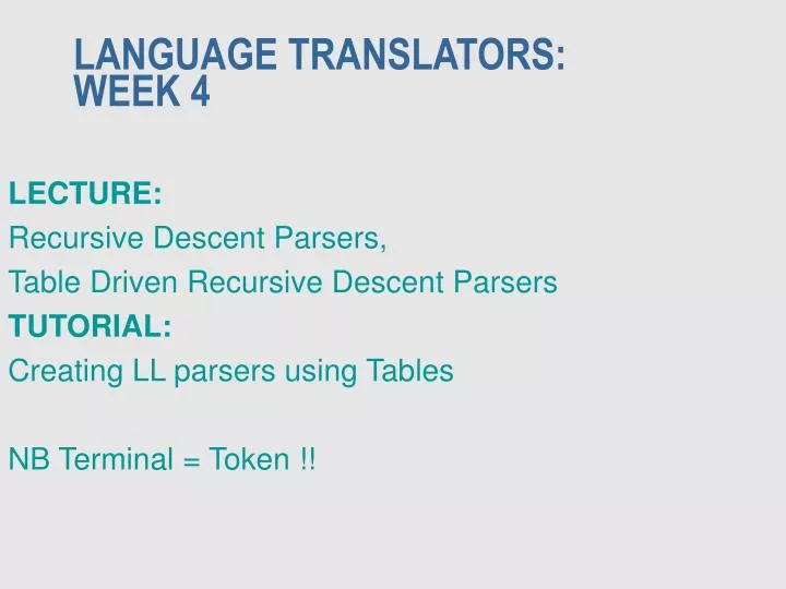 language translators week 4
