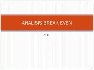 analisis break even