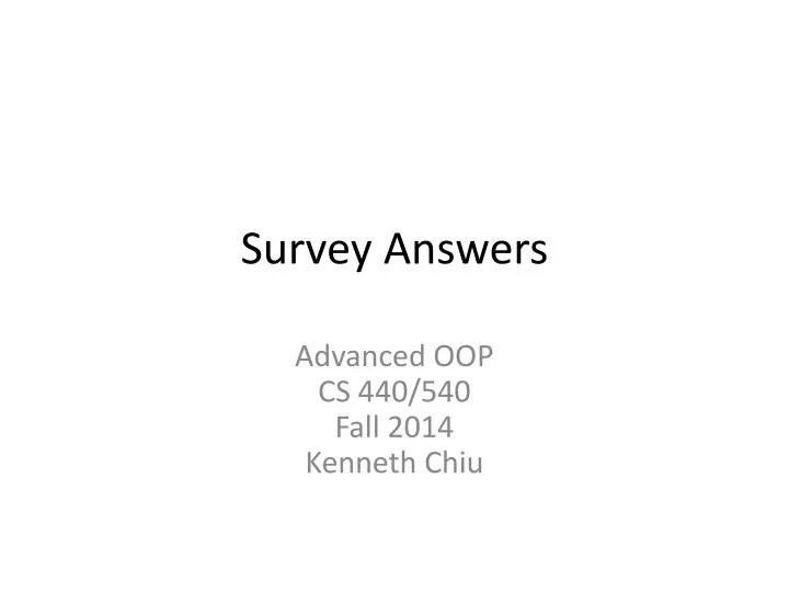 survey answers