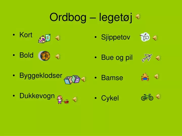 ordbog leget j