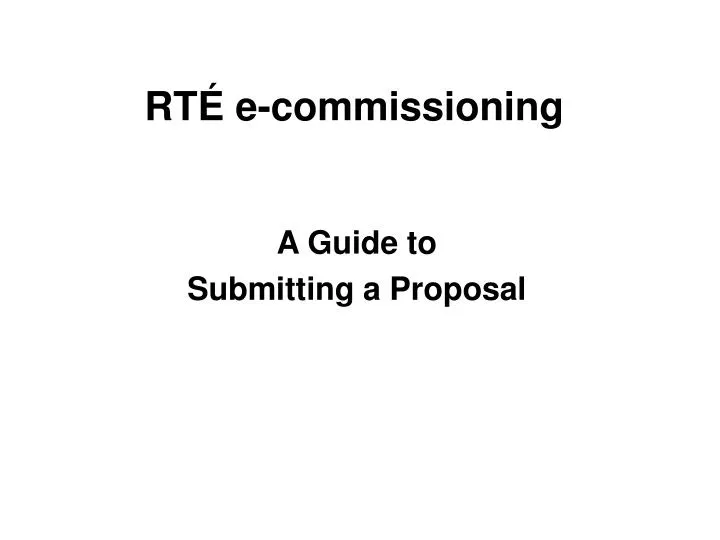 rt e commissioning