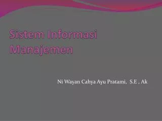 sistem informasi manajemen