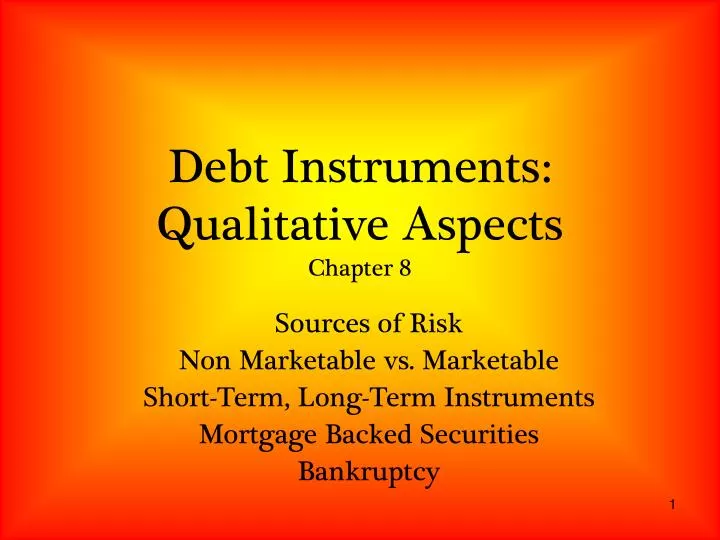 debt instruments qualitative aspects chapter 8
