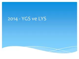 2014 ygs ve lys
