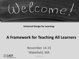 Universal Design for Learning: