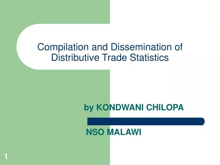 compilation and dissemination of distributive trade statistics
