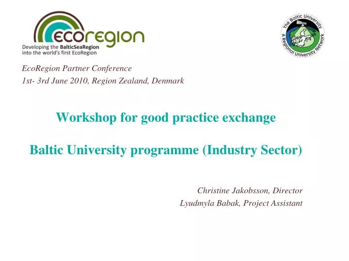 workshop for good practice exchange baltic university programme industry sector