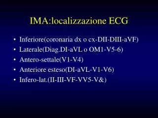 ima localizzazione ecg