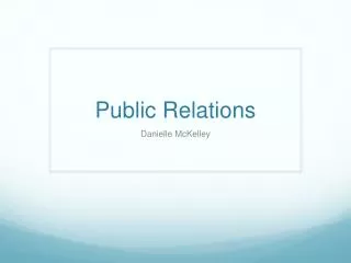 Public Relations