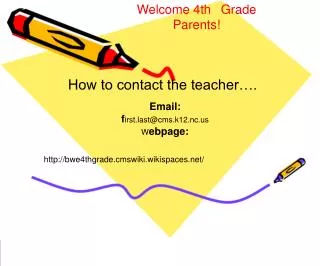 Welcome 4th ?Grade Parents!