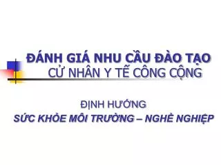 nh gi nhu c u o t o c nh n y t c ng c ng
