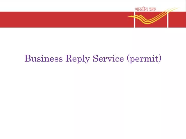 business reply service permit