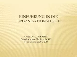 einf hrung in die organisationslehre