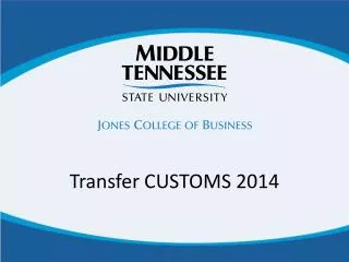 Transfer CUSTOMS 2014