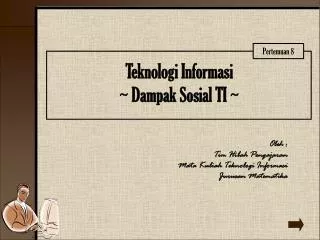 teknologi informasi dampak sosial ti