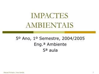 impactes ambientais