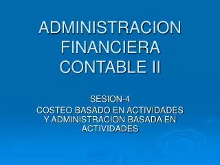 administracion financiera contable ii