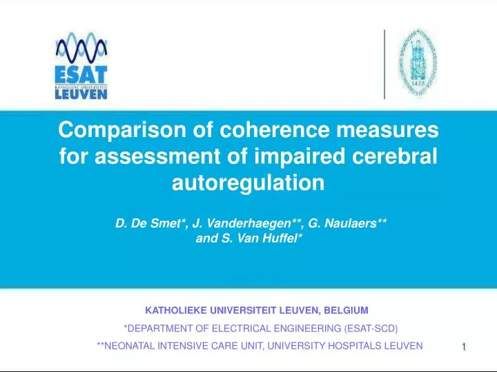 comparison of coherence measures for assessment of impaired cerebral autoregulation
