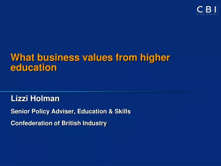 what business values from higher education