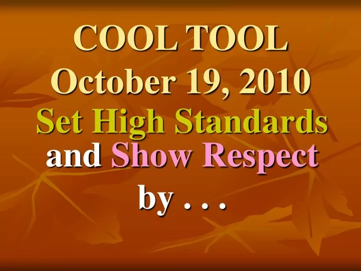 cool tool october 19 2010