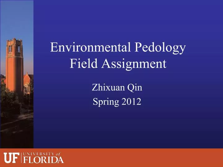 environmental pedology field assignment
