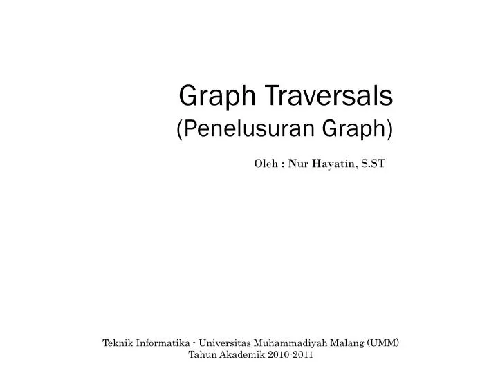 graph traversals penelusuran graph