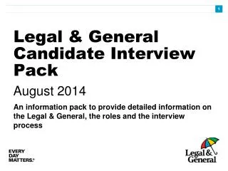 Legal &amp; General Candidate Interview Pack