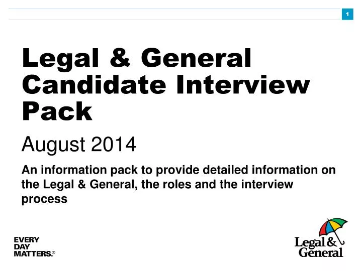 legal general candidate interview pack