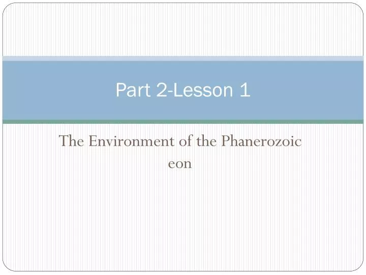 part 2 lesson 1