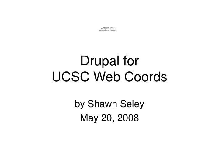 drupal for ucsc web coords