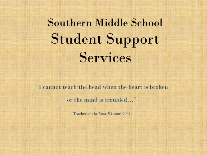southern middle school student support services