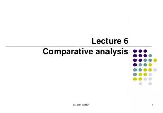 Lecture 6 Comparative analysis