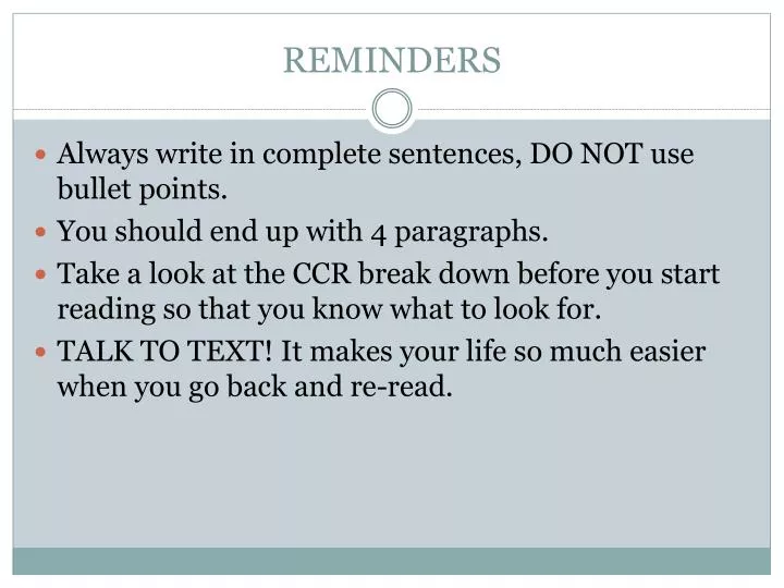 reminders
