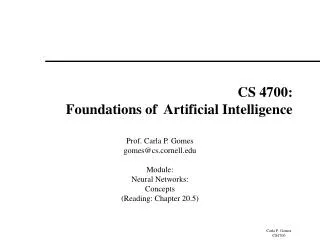 CS 4700: Foundations of Artificial Intelligence