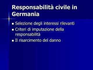 responsabilit civile in germania