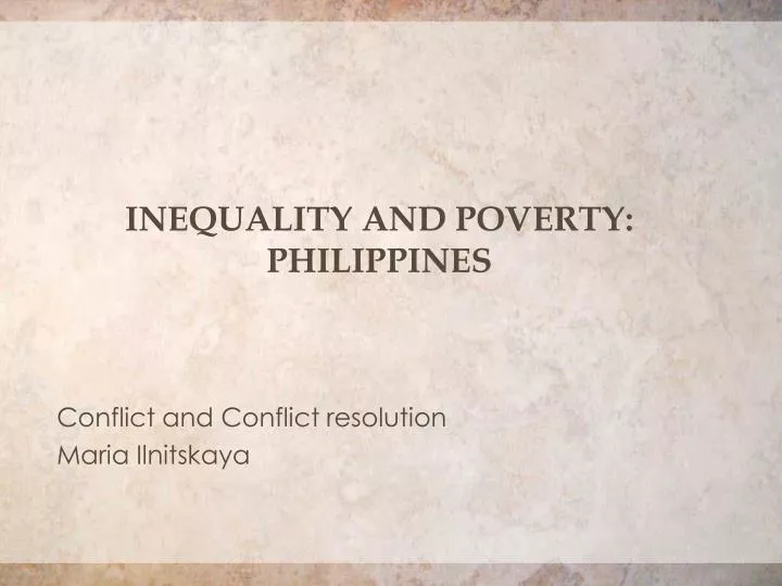 inequality and poverty philippines